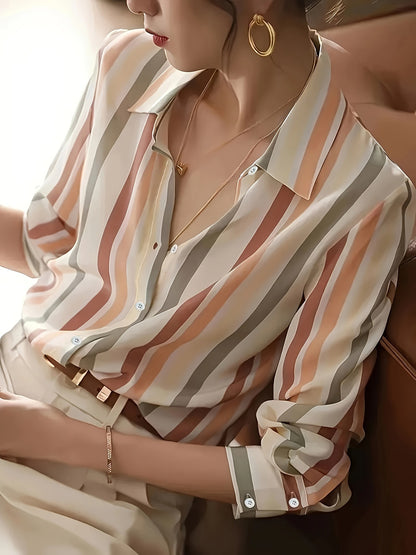 Women's Striped Stretch Shirt