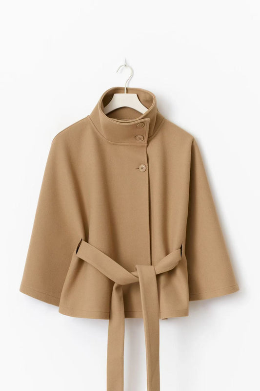 Women's Stylish Bathrobe-Style Coat with Belt