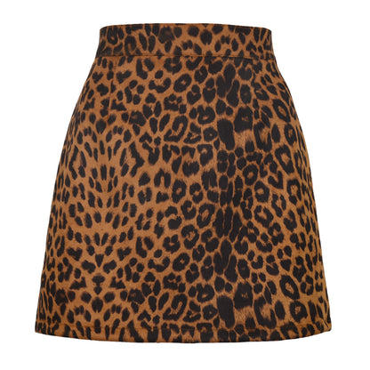 Women's suede fabric high-waisted short skirt half-length dress
