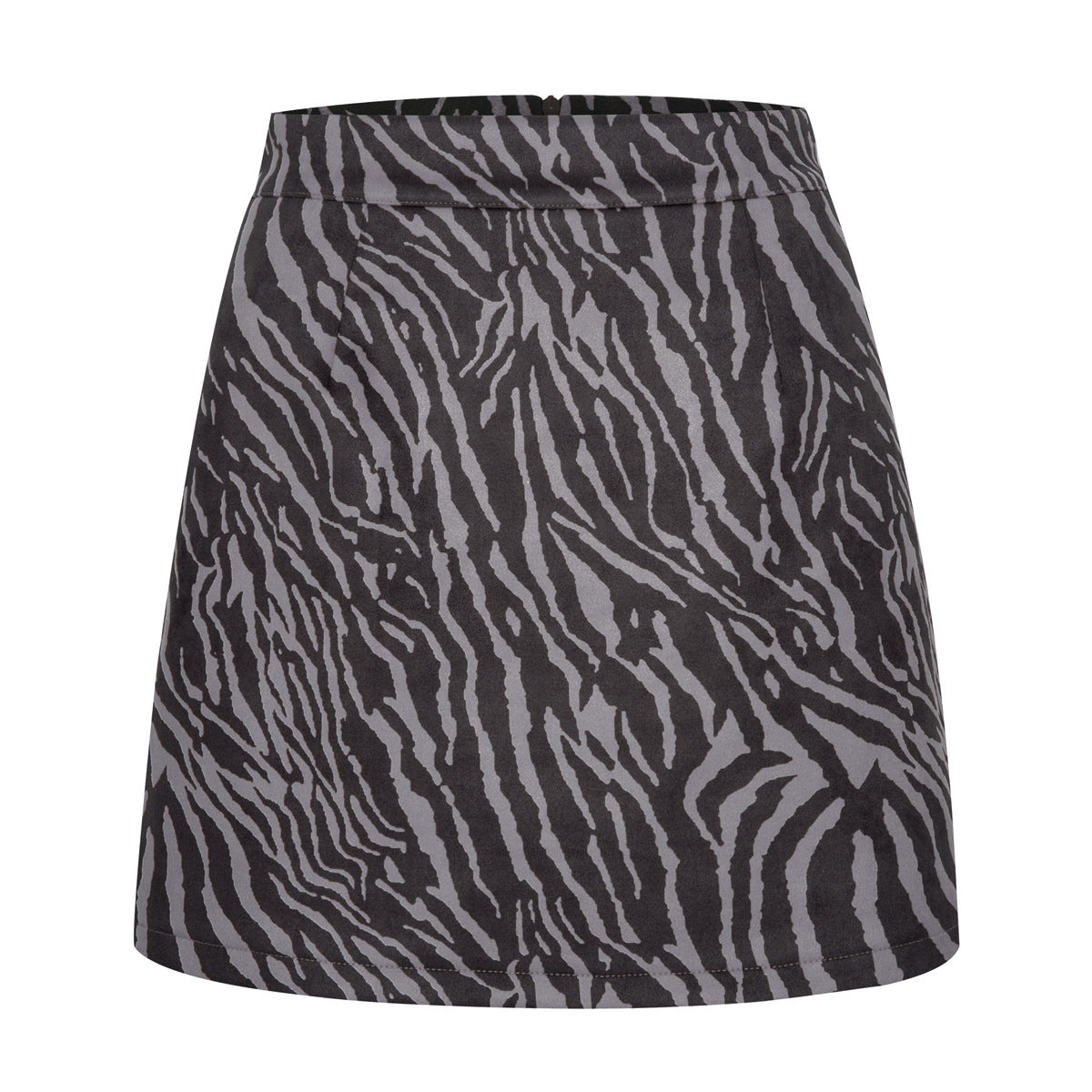 Women's suede fabric high-waisted short skirt half-length dress