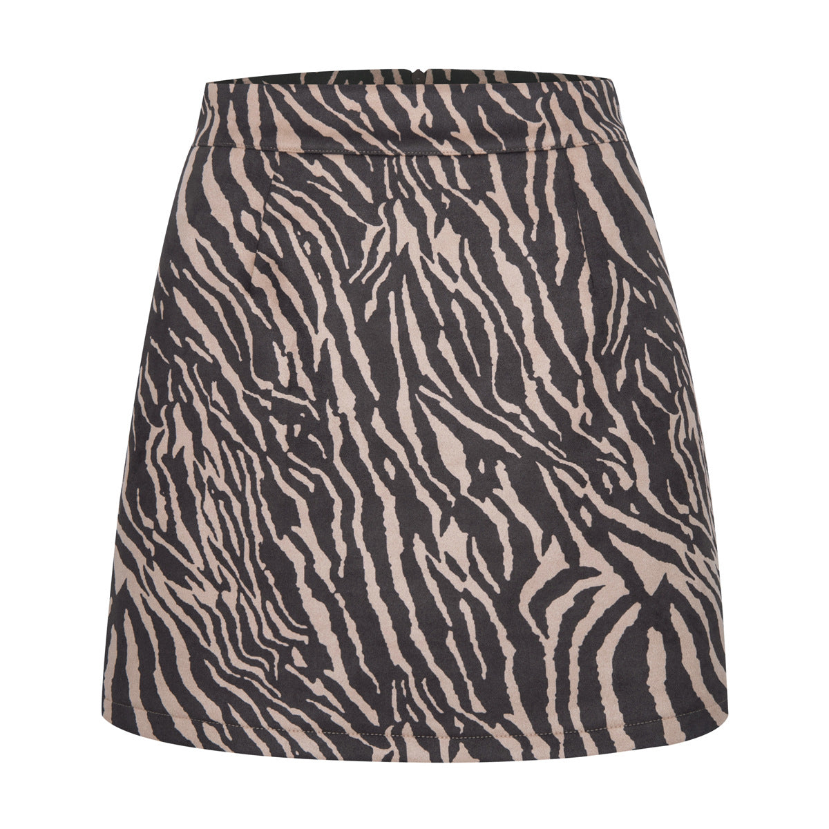 Women's suede fabric high-waisted short skirt half-length dress