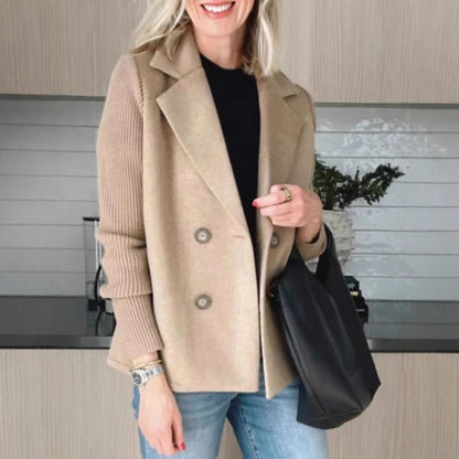 Women's Suit Collar Wool Blend Spring Coat