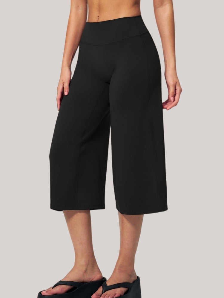 Women's Summer Brushed Fleece Cropped Yoga Pants