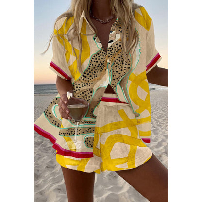 Women's Summer Digital Print Two-Piece Outfit