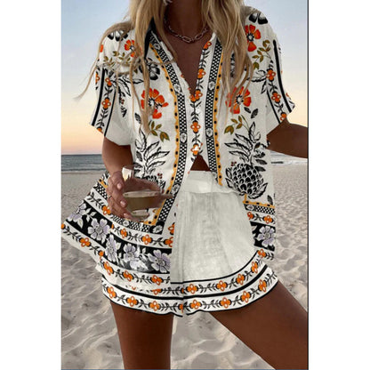 Women's Summer Digital Print Two-Piece Outfit