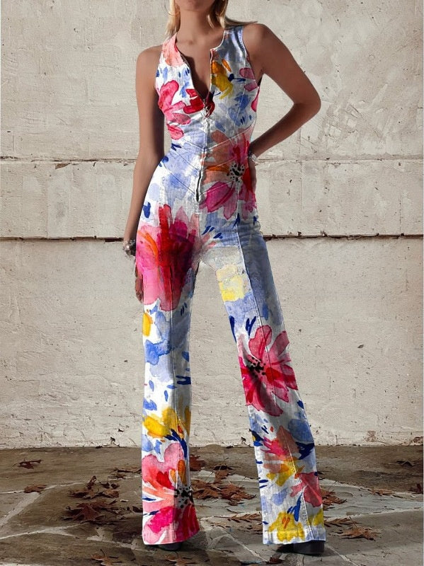 Women's Summer Twill Jumpsuit