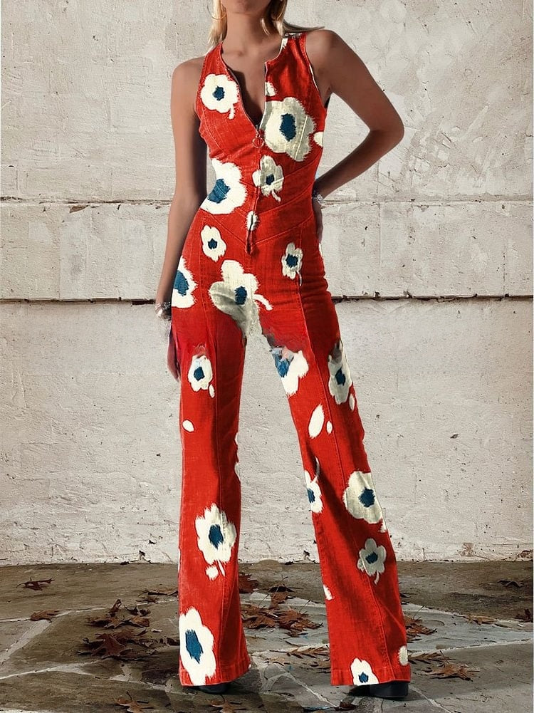 Women's Summer Twill Jumpsuit