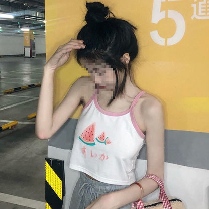 Women's Summer Watermelon Print Sleeveless Vest