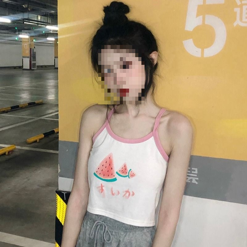 Women's Summer Watermelon Print Sleeveless Vest