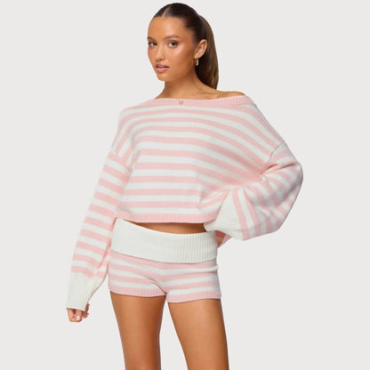 Women's Sweater and Short Skirt Set