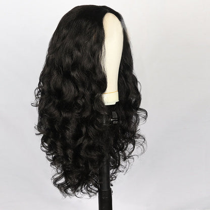 Women's Synthetic Long Curly Wig Black