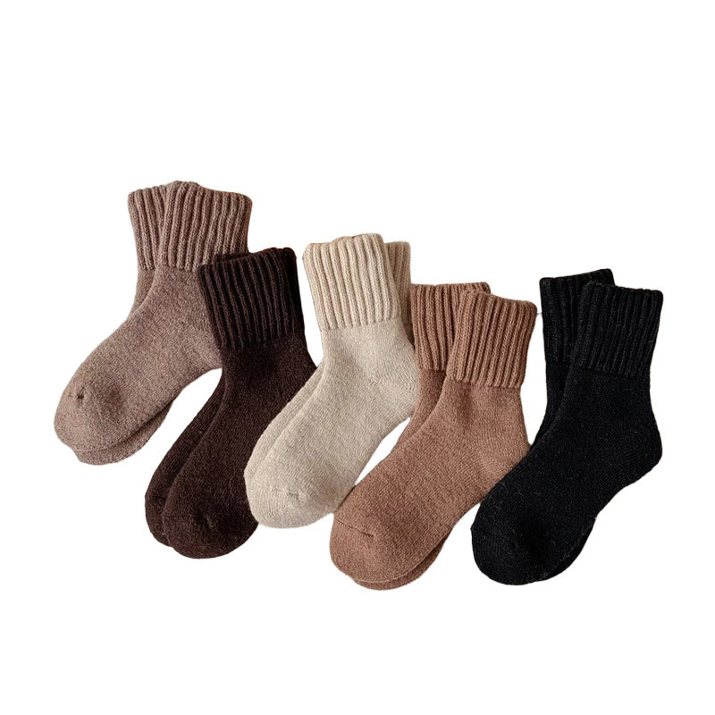 Women's terry cloth socks for autumn and winter
