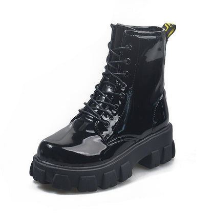 Women's Thick-Soled Lace-Up Ankle Boots