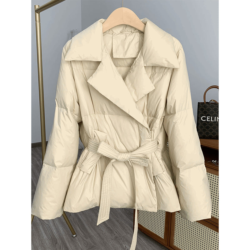 Women's Thickened Cotton Jacket French Lazy Style Ultra-Light Warm