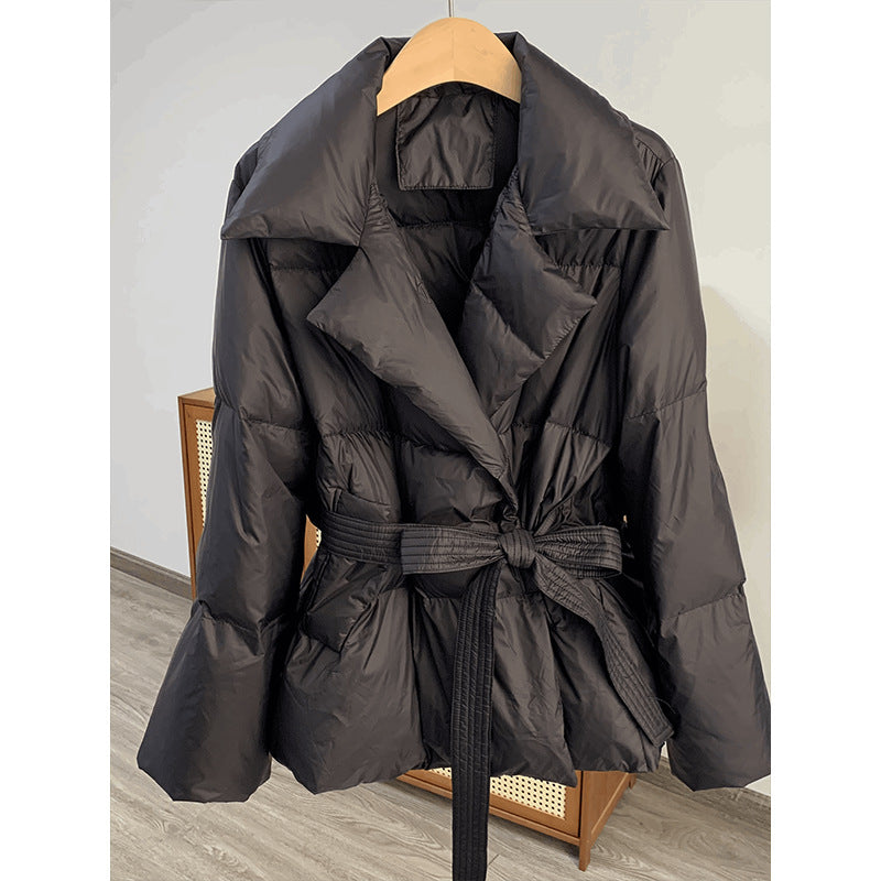 Women's Thickened Cotton Jacket French Lazy Style Ultra-Light Warm
