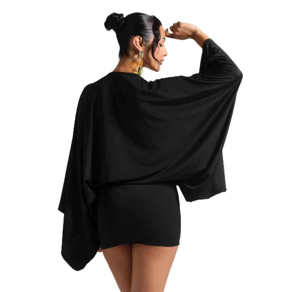 Women's V-Neck A-Line Mini Dress