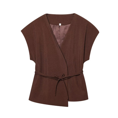Women's V-Neck Kimono Sleeve Shirt and Pants Set