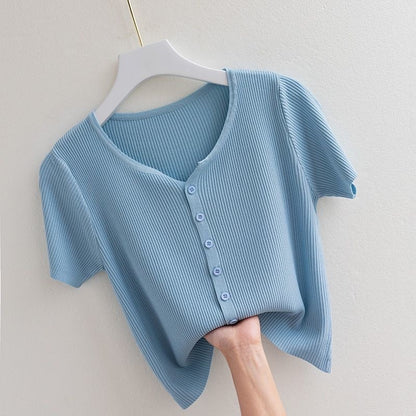 Women's V-Neck Knitted Sweater