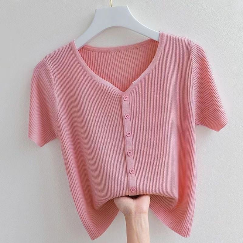 Women's V-Neck Knitted Sweater