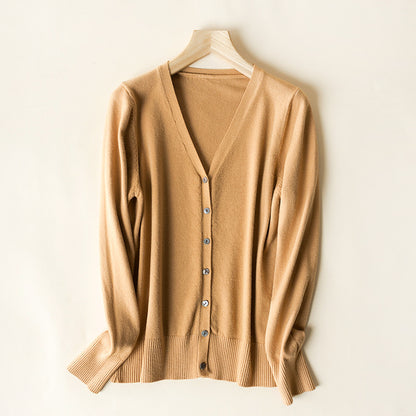 Women's V-neck Long Sleeve Cardigan
