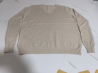 Women's V-neck long-sleeved knitted top
