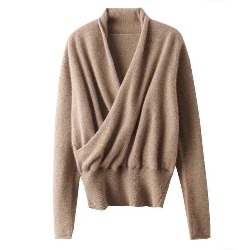 Women's V-Neck Wool Sweater