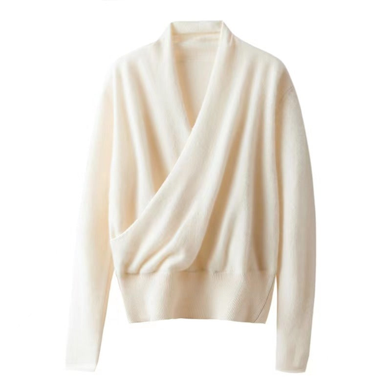 Women's V-Neck Wool Sweater