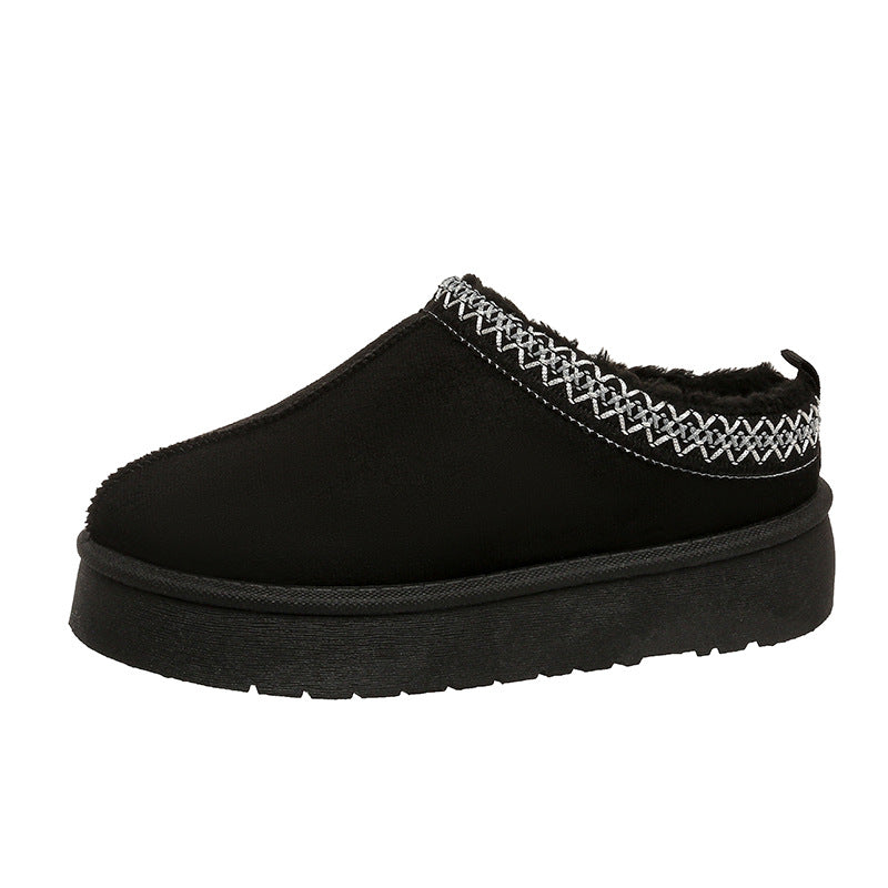 women's velvet warm thick-soled cotton boots