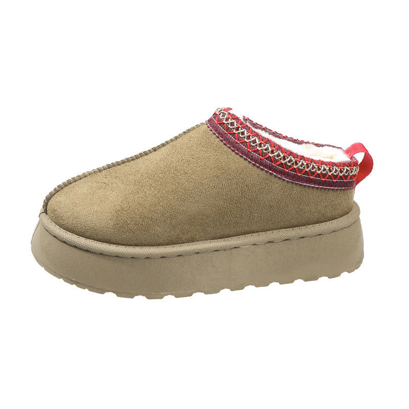 women's velvet warm thick-soled cotton boots