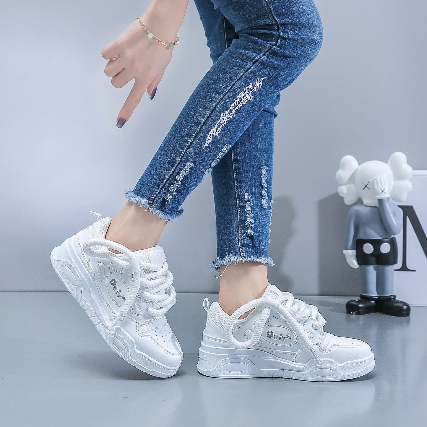 Women's versatile casual thick-soled platform shoes