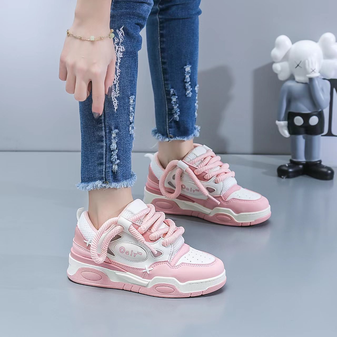 Women's versatile casual thick-soled platform shoes
