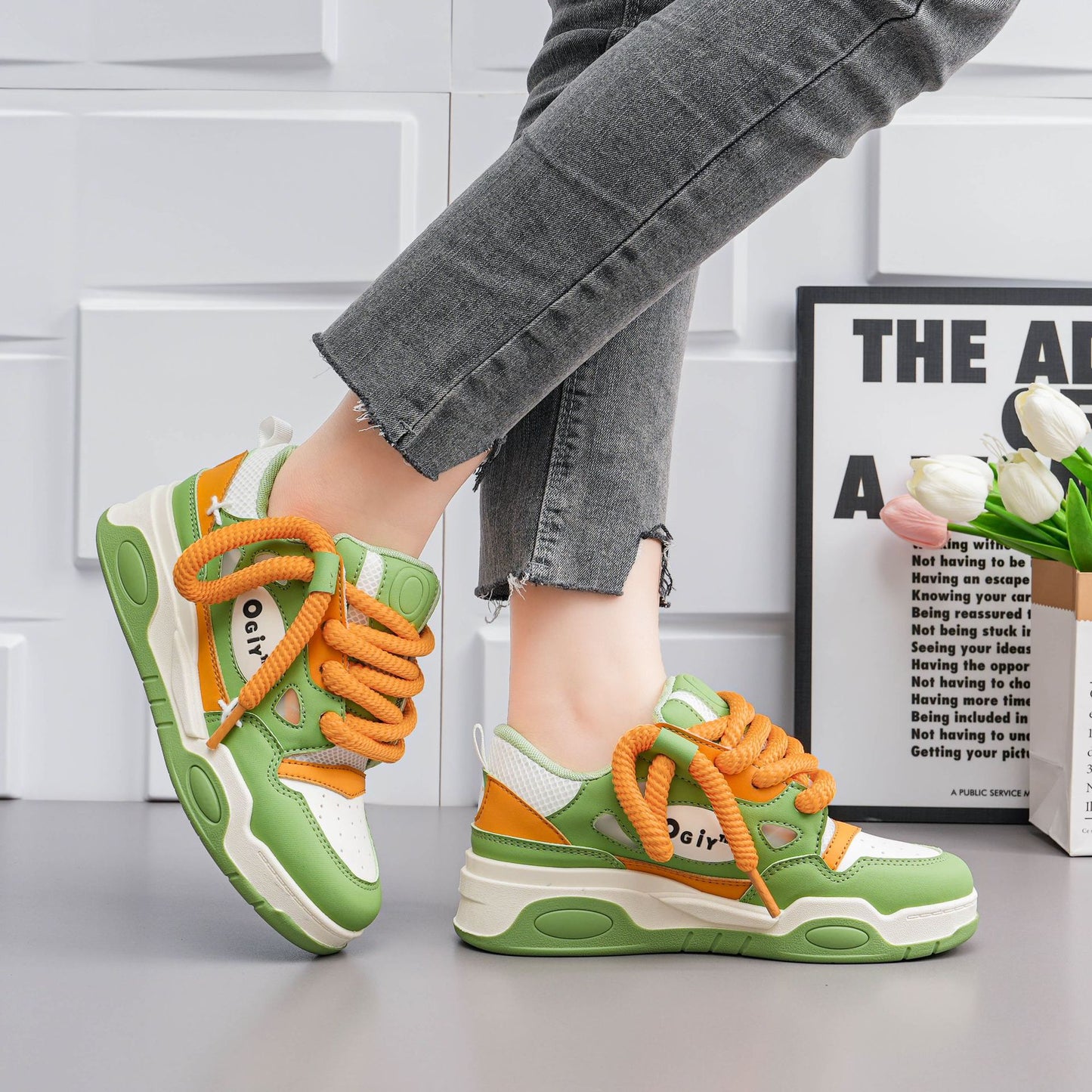 Women's versatile casual thick-soled platform shoes