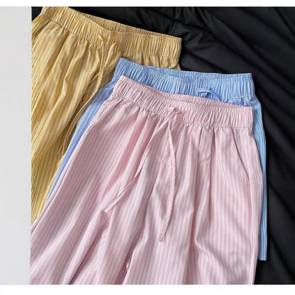 Women's Vertical Stripe Wide Leg Trousers