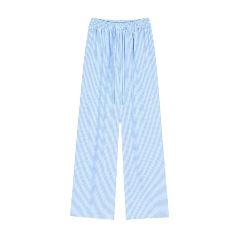 Women's Vertical Stripe Wide Leg Trousers