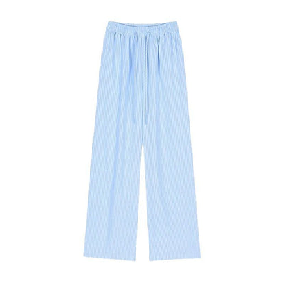 Women's Vertical Stripe Wide Leg Trousers