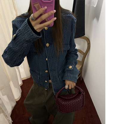 Women's Vintage Denim Collar Jacket