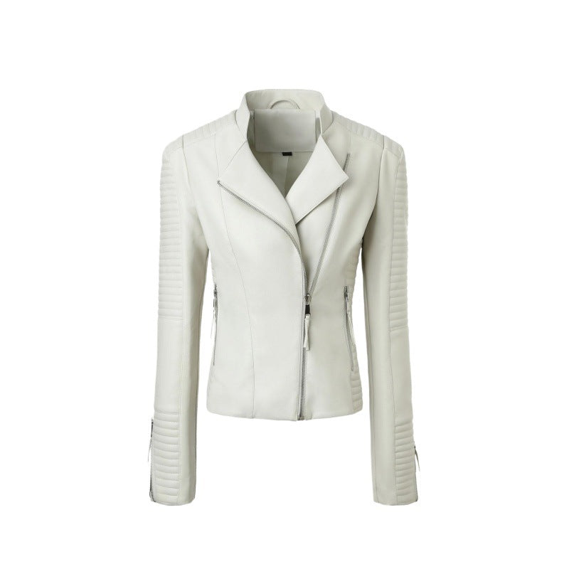 Women's Vintage PU Leather Biker Jacket