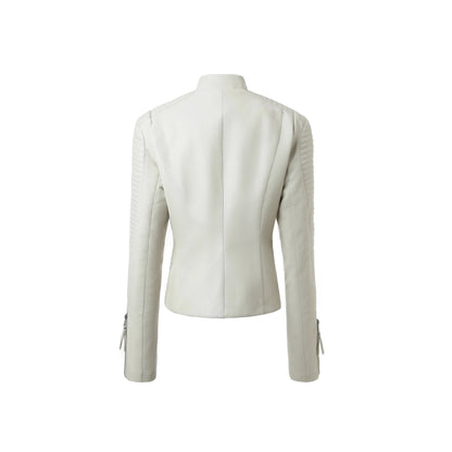 Women's Vintage PU Leather Biker Jacket