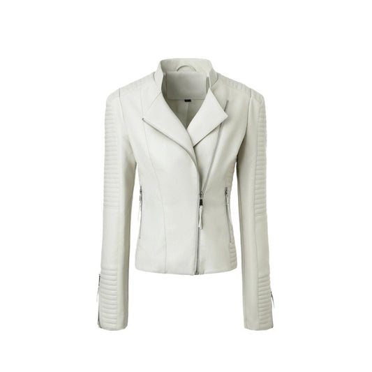Women's Vintage PU Leather Biker Jacket