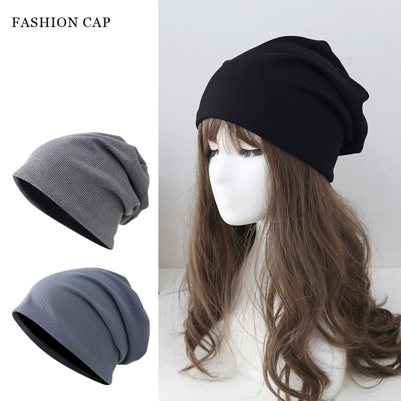 Women's Waffle Knitted Pullover Cap
