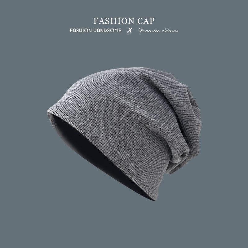 Women's Waffle Knitted Pullover Cap