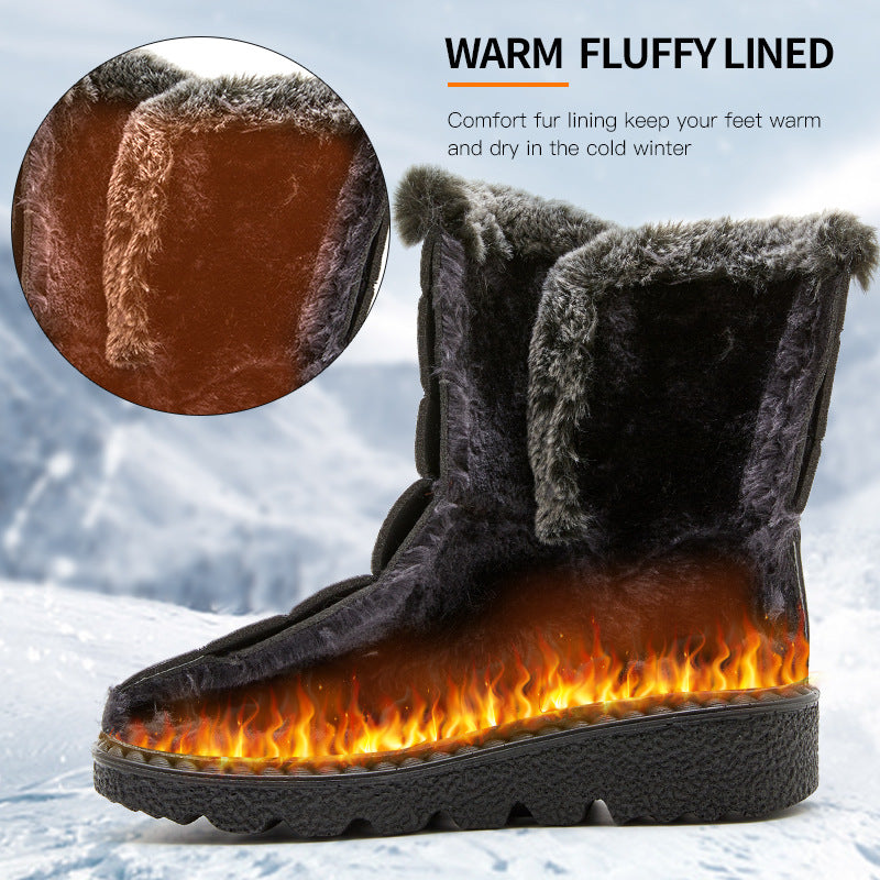 Women's warm thick-soled snow boots