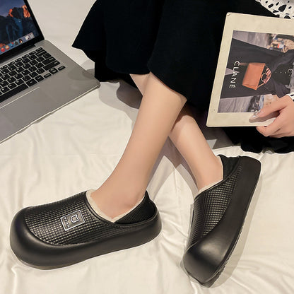 Women's Warm Waterproof Cotton Slippers Indoor Outdoor