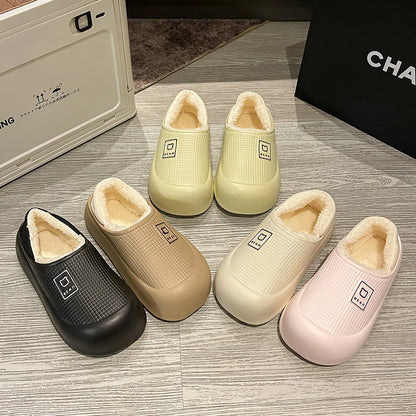 Women's Warm Waterproof Cotton Slippers Indoor Outdoor