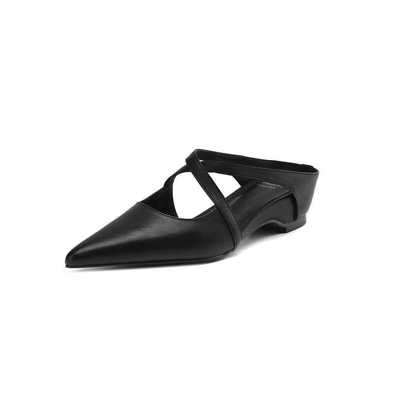 Women's Washable Leather Wedge Slippers