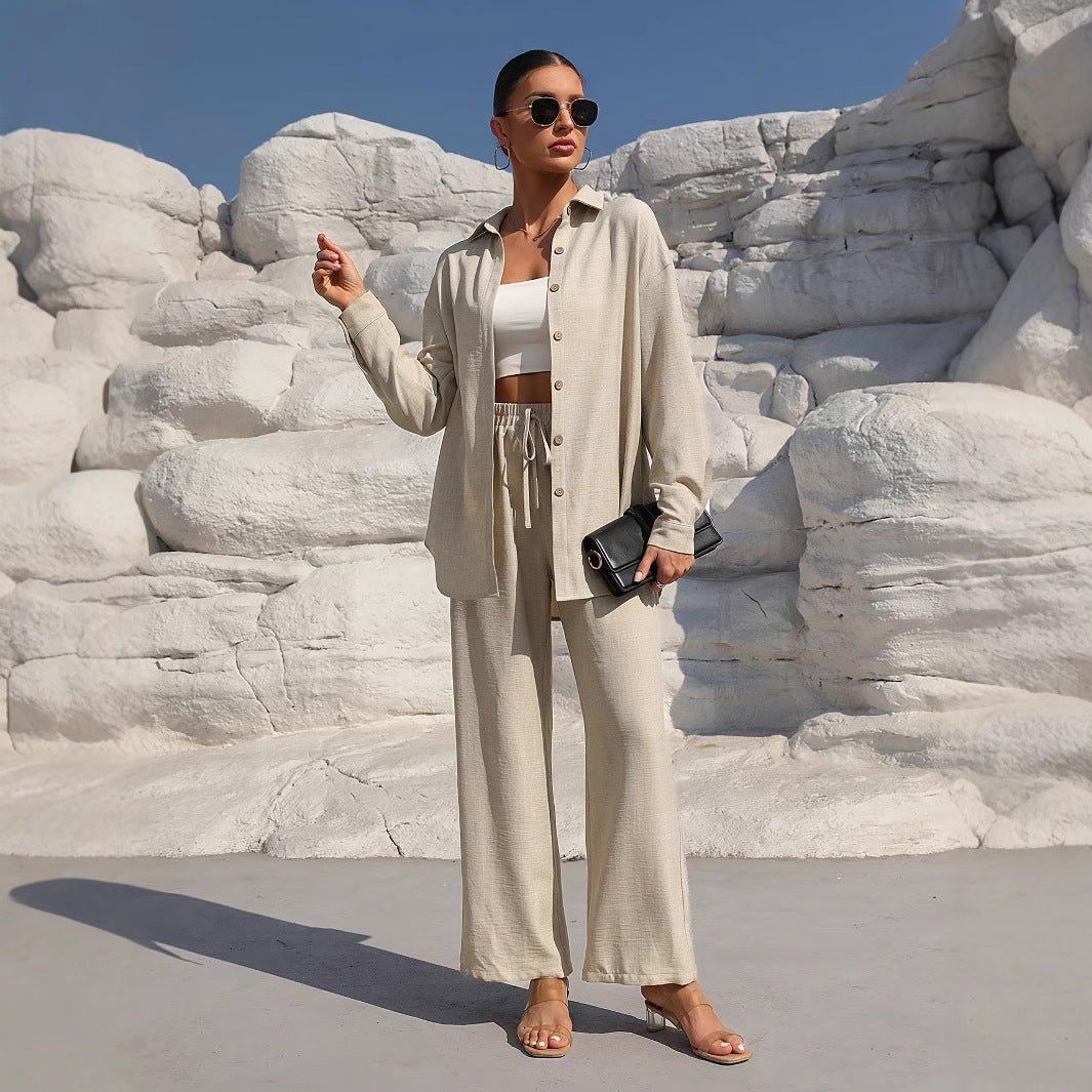 women’s wear long sleeve cardigan two-piece dress