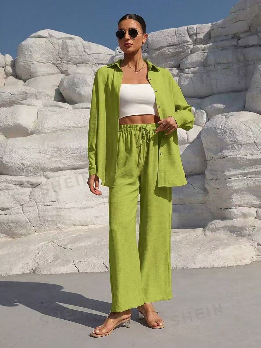 women’s wear long sleeve cardigan two-piece dress