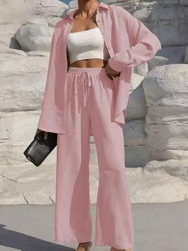 women’s wear long sleeve cardigan two-piece dress