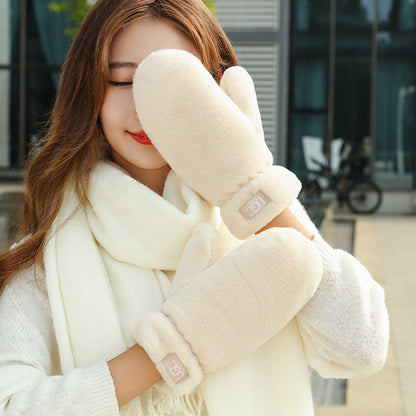 Women's Winter Fleece-Lined Windproof Warm Gloves