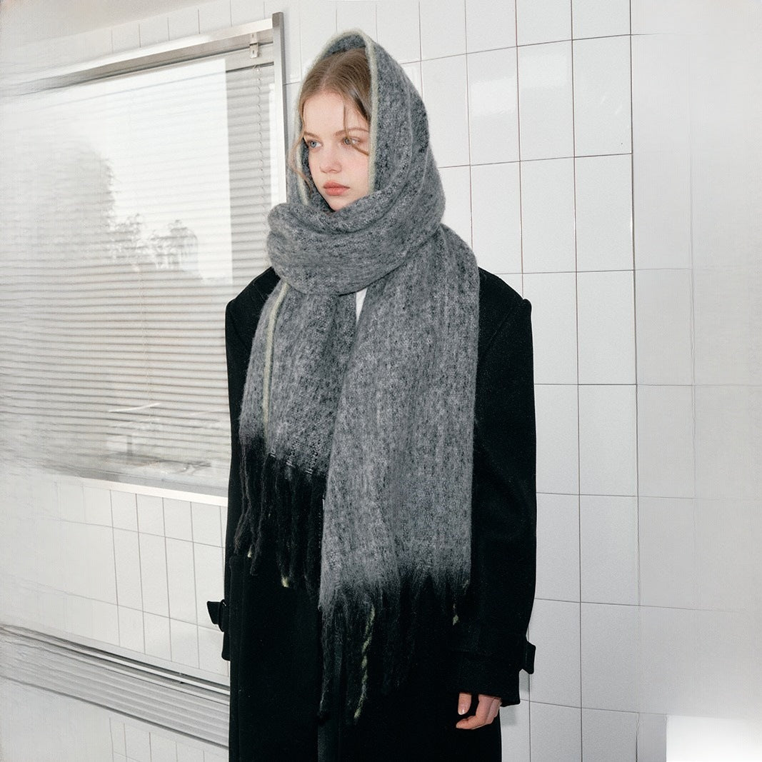 Women's Winter Mohair Blend Scarf
